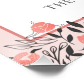 Poster Retraite N'IMPORTE QUEL An Rose Or Blush Rose Flor (Coin)