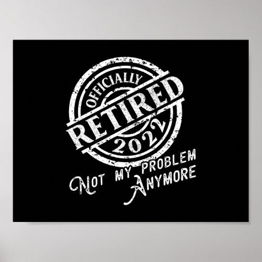 Poster Retraite officielle 2022 Parti de retraite Retrait (Devant)