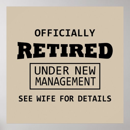 Poster retraité officiellement sous la nouvelle direction (Devant)