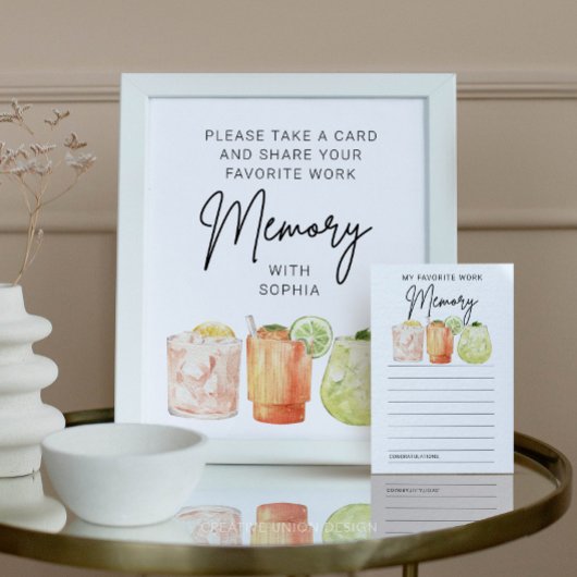 Poster Retraite Partagez votre mémoire de travail préféré