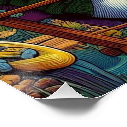 Poster Retraité & Relaxé (Coin)