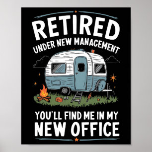 Poster Retraite Retraité Drôle Camionneur Camp Camping