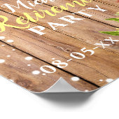 Poster Retraite Rustique Floral Sunflower Party Bienvenue (Coin)