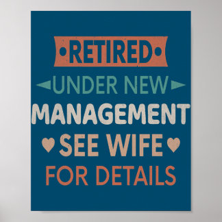 Poster Retraité Sous Nouvelle Gestion Voir Femme Pour Plu