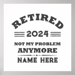 Poster Retraite vintage personnalisée