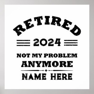 Poster Retraite vintage personnalisée