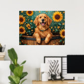 Poster Rétreiver dans un tonneau (Bureau à domicile)