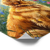 Poster Retriever doré & Papillon | Art expressif (Coin)