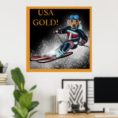 POSTER RÉTRIEVER DU LABRADOR (Bureau à domicile)