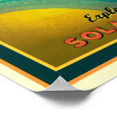 Poster rétro 12 x 16 du système solaire (Coin)