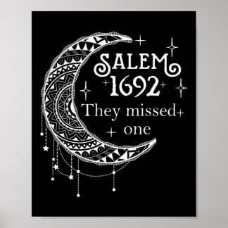 Poster Rétro 1692 Ils Ont Manqué Une Sorcière Salem 1692