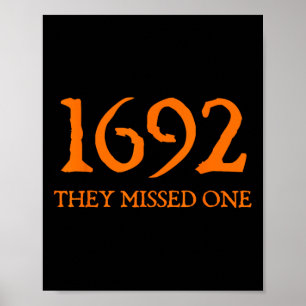 Poster Rétro 1692 Ils Ont Manqué Une Sorcière Salem 1692