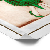 Poster Retro 1920 Dame en robe verte (Coin)