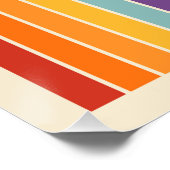 Poster Retro 1970s Style Arched Stripes Geometric Pattern (Coin)