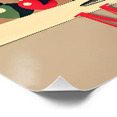 Poster Retro 50s Jet Set Martini de Noël Arbre (Coin)