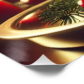 Poster Retro 50s Santa Christmas Green Martini (Coin)