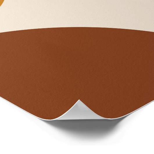 Poster Retro 60s - style les années 70 avec un arc-en-cie (Coin)