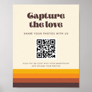 Poster Retro 60s Vintage Capturer le signe d'amour