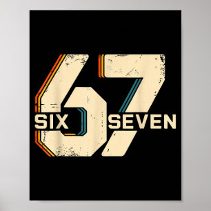 Poster Rétro 67 Six Sept 6 7 Numéro Vintage 67 Mème Homme
