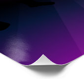 Poster Retro 80 s Disco Dance Party Neon Purple Funky (Coin)