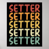 Poster Rétro à la volleyball setter (Devant)