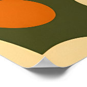 Poster Retro Abstract Organic Shapes Pattern (Coin)