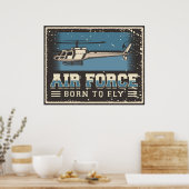 Poster Retro Air Force (Cuisine)