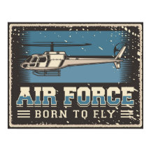 Poster Retro Air Force