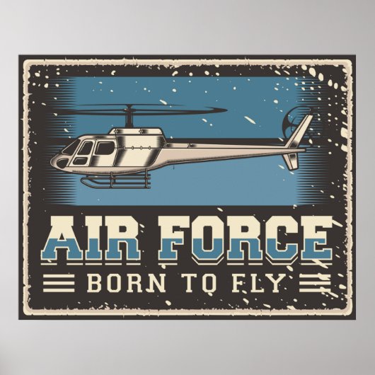 Poster Retro Air Force (Devant)