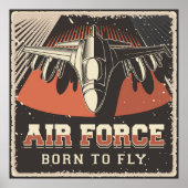 Poster Retro Air Force (Devant)