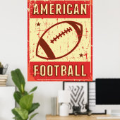 Poster Retro American Football (Bureau à domicile)