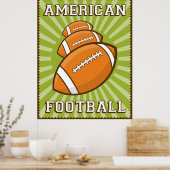 Poster Retro American Football (Cuisine)