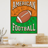 Poster Retro American Football (Cuisine)