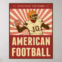 Poster Retro American Football