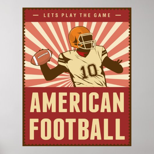 Poster Retro American Football (Devant)
