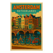 Poster Rétro Amsterdam Pays-Bas (Devant)