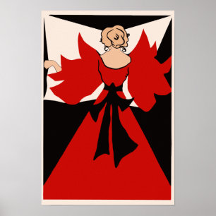 Poster Rétro annonce danoise vintage de journal d'époque