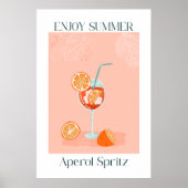 Poster Retro Aperol Spritz | Profitez de l'été (Devant)