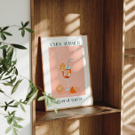 Poster Retro Aperol Spritz | Profitez de l'été<br><div class="desc">Affiche boho branchée d'un cocktail Aperol Spritz rétro d'été. Ajoutez votre libellé personnalisé à cette conception à l'aide des cases "Modifier ce modèle de conception" situées à droite de l'élément, ou cliquez sur le bouton bleu "Customiser" pour arranger le texte, modifier les polices et les couleurs et ajouter des informations...</div>