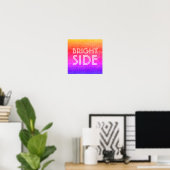 Poster Retro Arc-en-ciel brillant côté Happy Motivational (Bureau à domicile)