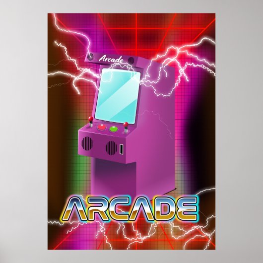 Poster Rétro arcade des années 80 (Devant)