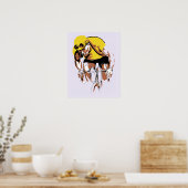 Poster Retro art du champion cycliste (Cuisine)