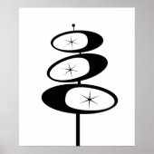 Poster Rétro ART IMPRIMER L'âge atomique débute minimalis (Devant)