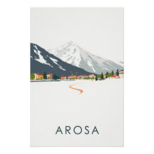 Rétro Art Noveau Arosa Swiss Travel