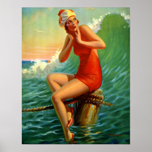 Poster Retro Art Print, "Sitting Pretty" Eggleston