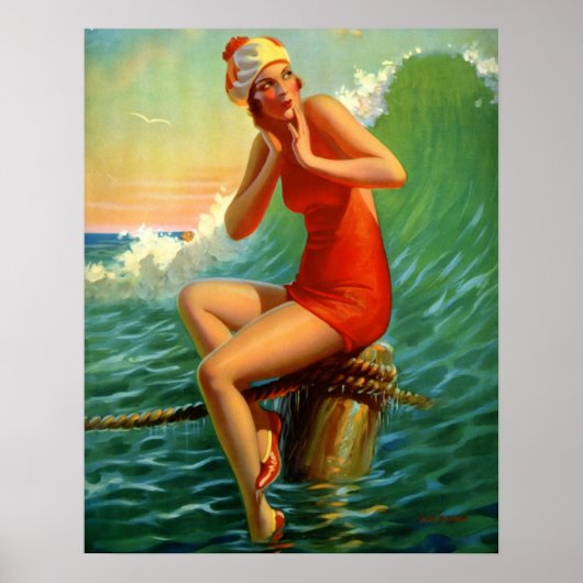 Poster Retro Art Print, "Sitting Pretty" Eggleston (Devant)