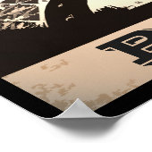 Poster Retro art vintage Paris (Coin)