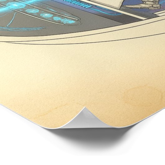 Poster Retro Astronaut in Futuristic UAP (Coin)