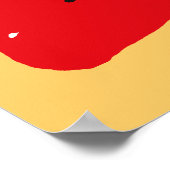 Poster rétro aux lèvres sensuelles (Coin)