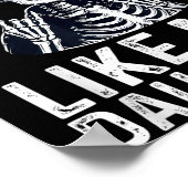 Poster Retro Awesome Like My Daughter Funny Dad Parents D (Coin)